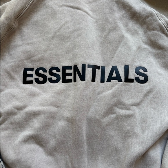 Fear of God Essentials Cream Zip-Up Hoodie - Picture 10 of 11